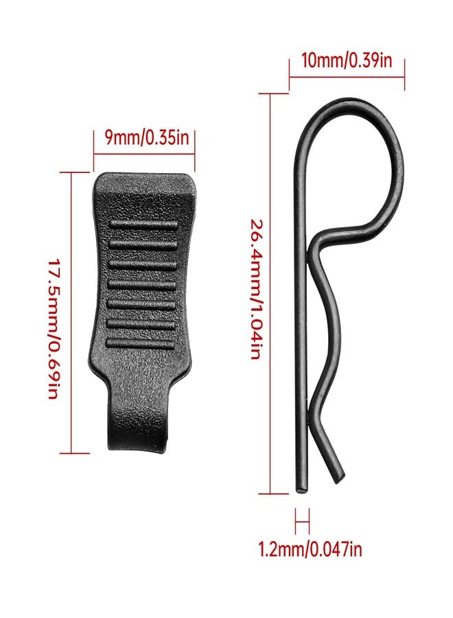 FriHobby 50pcs FriHobby RC Car Clips with Pull Tabs Compatiable with 1/8 1/10 1/12 1/14 Traxxas Arrma Axial SCX10 Redcat Losi Tamiya HPI HSP Himoto Body Clips (Silver) - Image 2